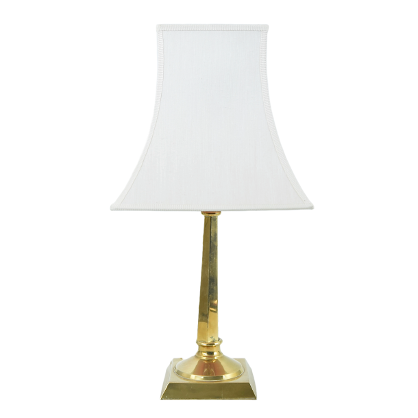 Bordlampe i messing. 40 cm. Ukendt oprindelse.