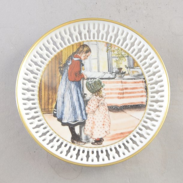 Carl Larsson platte med guld. 12 cm. Kkkenet. Bing og Grndahl