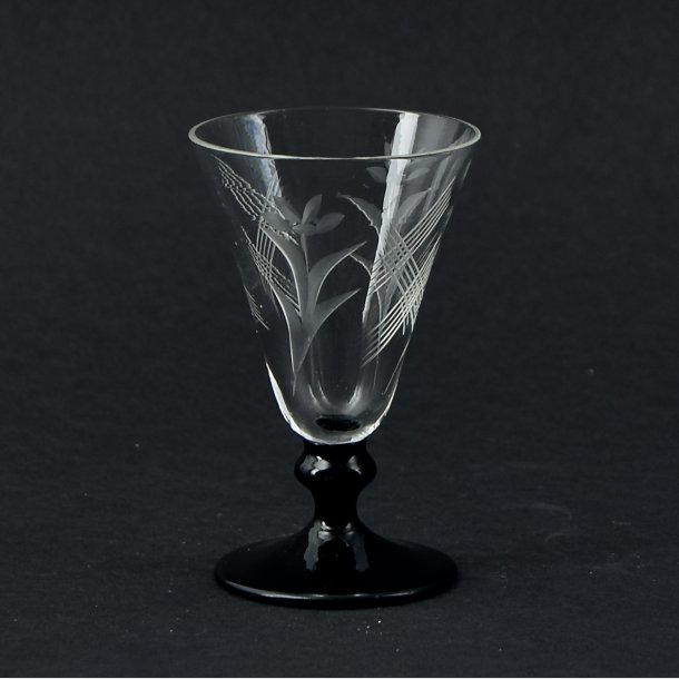 Snapseglas. Greta Garbo. 7,5 cm. Holmegaard Glasvrk.