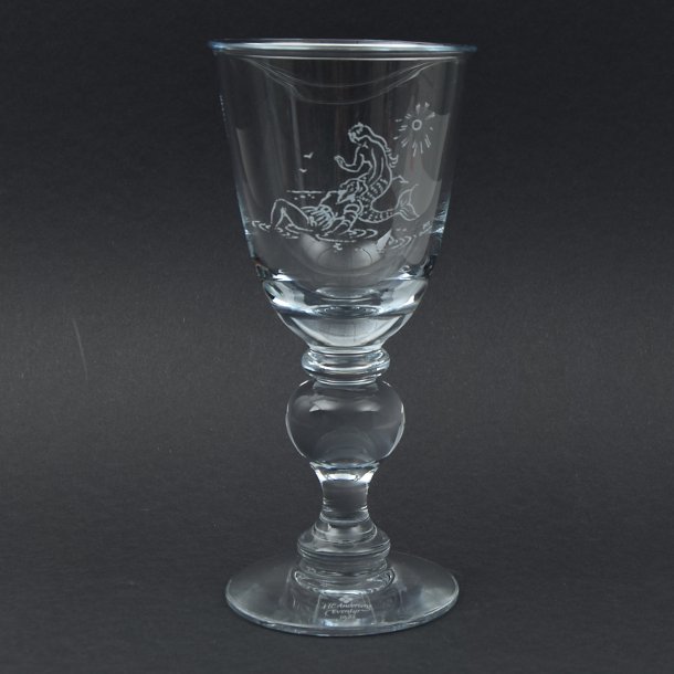 Den lille havfrue. H. C. Andersen Pokaler. 1984. 18,8 cm. Holmegaard Glasvrk.