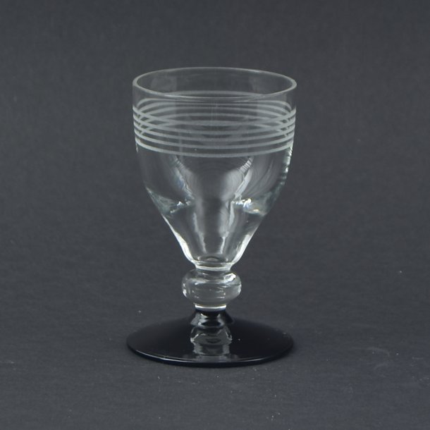 Portvinsglas. Hrsholm. 8 cm. Holmegaard Glasvrk.