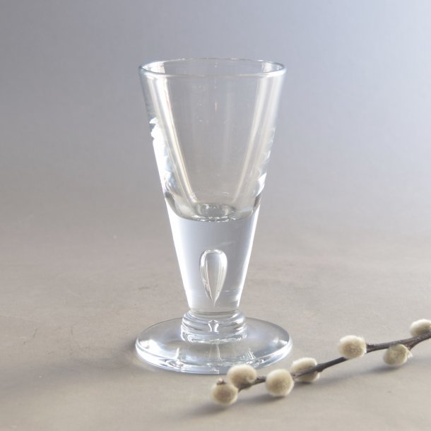Ngen Jomfru whiskyglas 12,5 cm. Holmegaard Glasvrk.