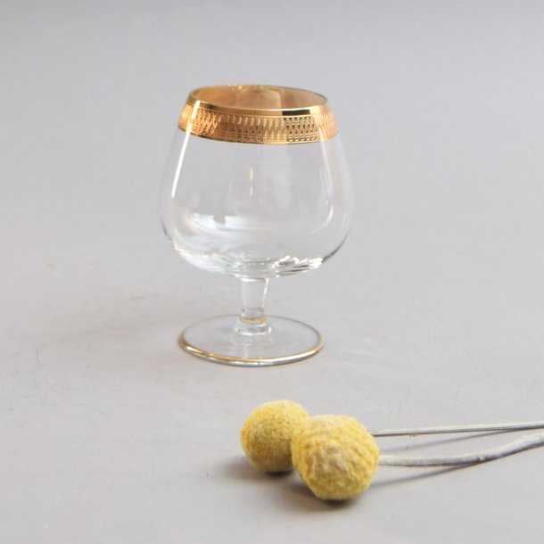 Cognac. Tosca glas. 8,5 cm. Lyngby Glas.
