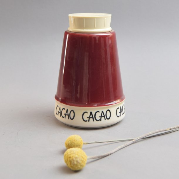 Krydderikrukke, bordeaux. Cacao. 15 cm. Kronjyden Randers.