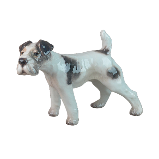 Ruhret foxterrier. 1009. 22,5 cm. Dahl Jensen.