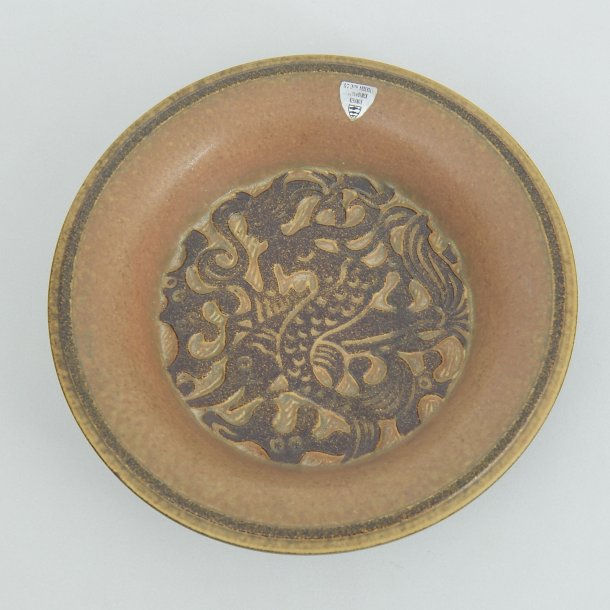 Bordfad, rundt. nr. 3407. 25 cm. Michael Andersen Keramik.