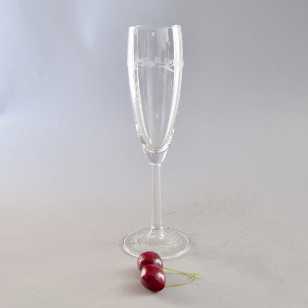 Champagneglas. 22 cm. Mads Stage Glas, gammel model.