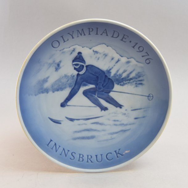 Olympiadeplatte. 1976. Innsbruch, vinter Ol. 18 cm. Royal Copenhagen.