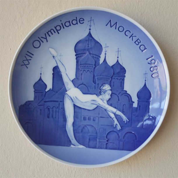 Olympiadeplatte. 1980. Moskva. 22 cm. Royal Copenhagen.