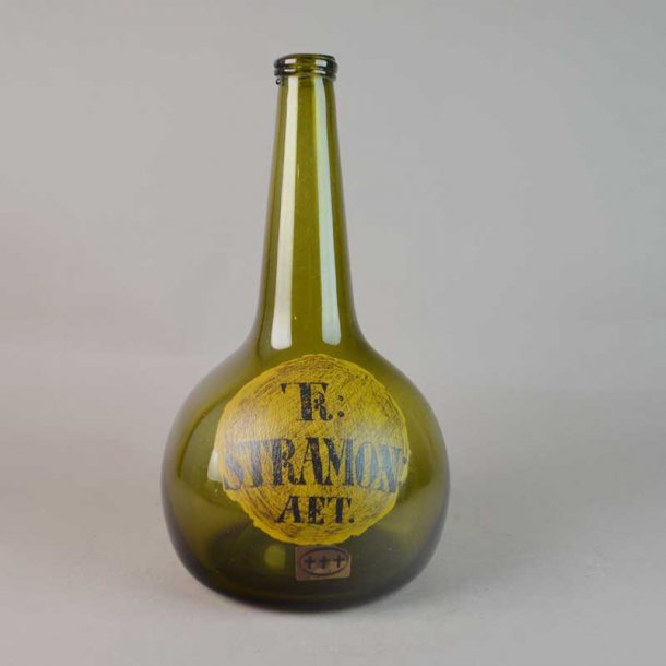 Apotekerflaske 1981. 25,5 cm. Holmegaard Glasvrk.
