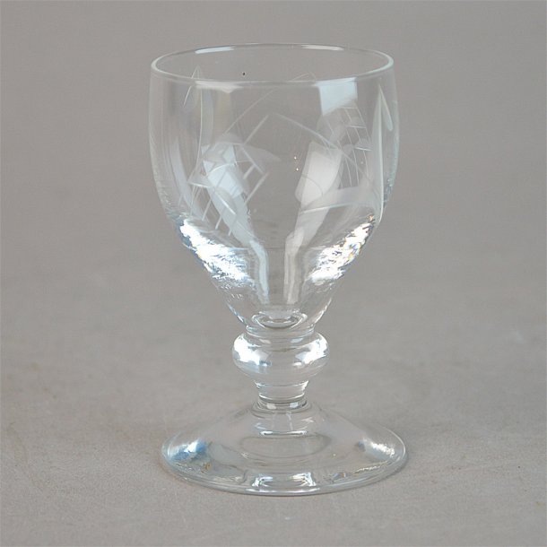 Snaps. 7 cm. Bygholm glas. Holmegaard Glasvrk.