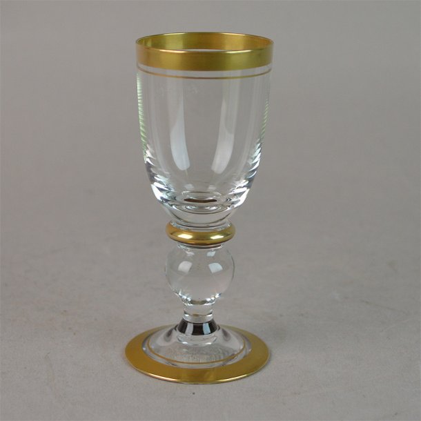 Snaps, stor. Gyldenholm glas. 10 cm. Holmegaard Glasvrk.