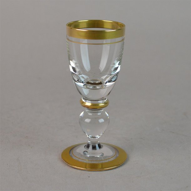 Snaps, lille. Gyldenholm glas. 8,8 cm. Holmegaard Glasvrk.