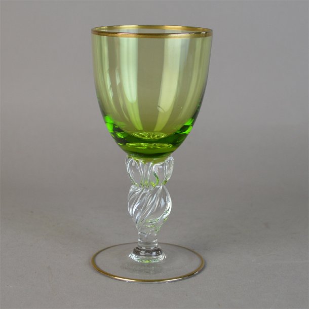 Hvidvin, grn. Lyngby glas. 12,5 cm fra Lyngby Glasvrk.