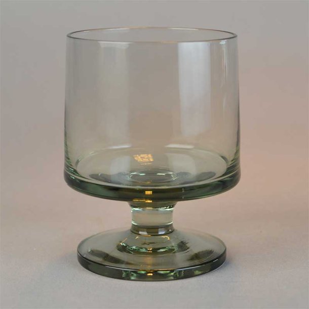 Hvidvin. Stub glas, smoke. 8 cm. Holmegaard Glasvrk.