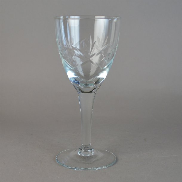 Hvidvin, klar. 16 cm. Ulla glas. Holmegaard Glasvrk.