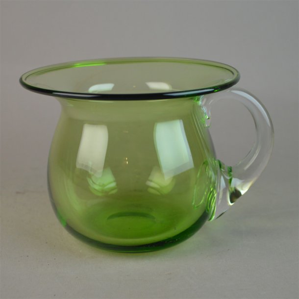 Potte, grn glas. 9,5 cm. Holmegaard Glasvrk.